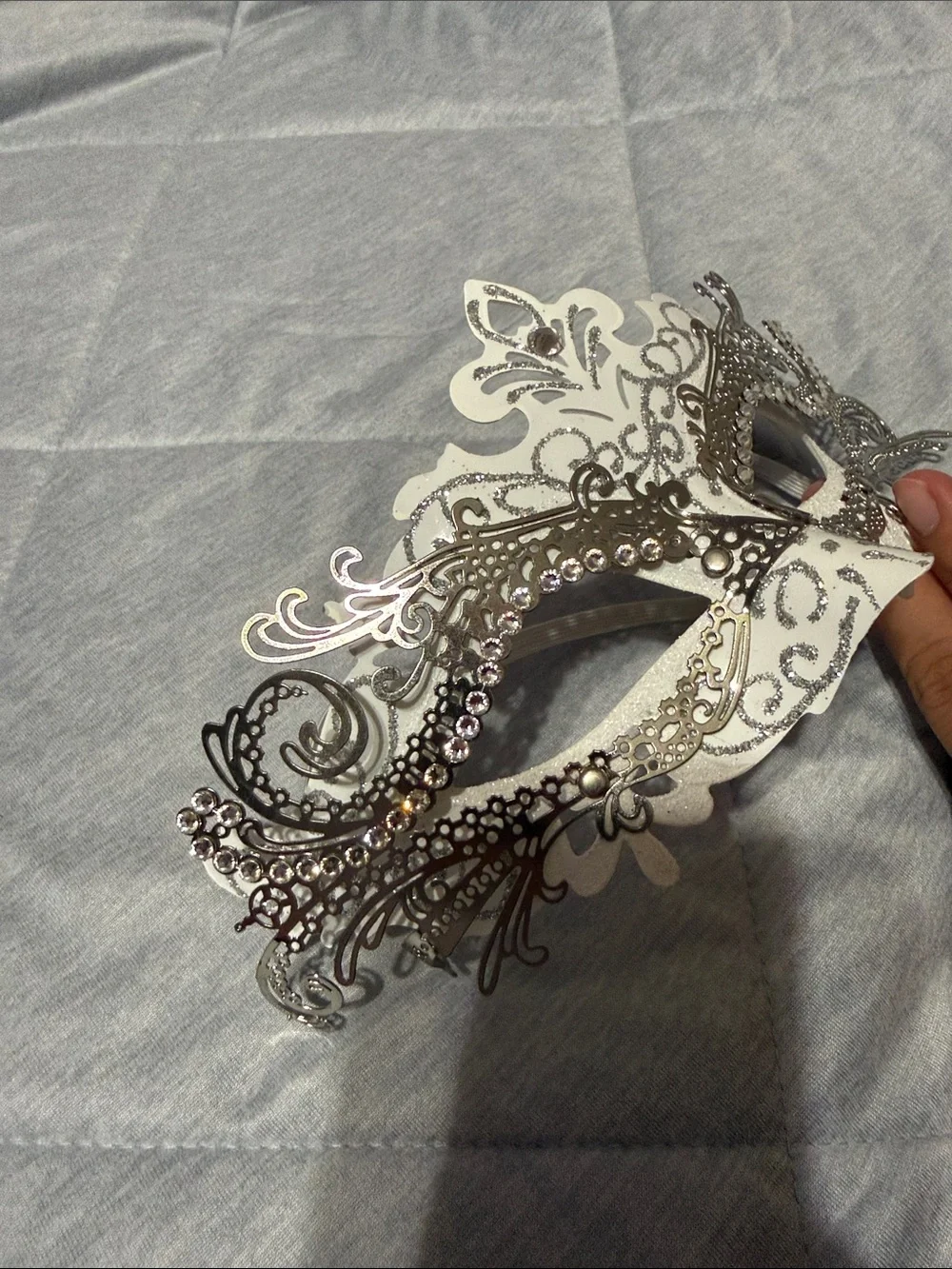 Silver Venetian Masquerade Eye Mask - Unbranded